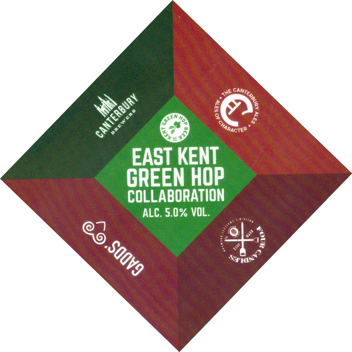 East Kent Green Hop Collaboration (2019) - Gadds, Four Candles, Canterbury Ales and Canterbury Brewers